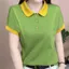 Áo sơ mi polo thông thường thời trang mới mùa hè dành cho nữ, áo sơ mi dáng rộng tay ngắn dành cho nữ