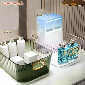 Hộp đựng mỹ phẩm FAVORITEGOODS, Dụng cụ lưu trữ gia đình Giỏ đựng đồ dày, Giỏ phân loại bền PET trong suốt chất lượng cao