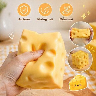 【BabyJoy】Đồ chơi bóp phô mai Jumbo,squishy,chậm đàn hồi,có thể tạo hình, bóng giảm căng thẳng