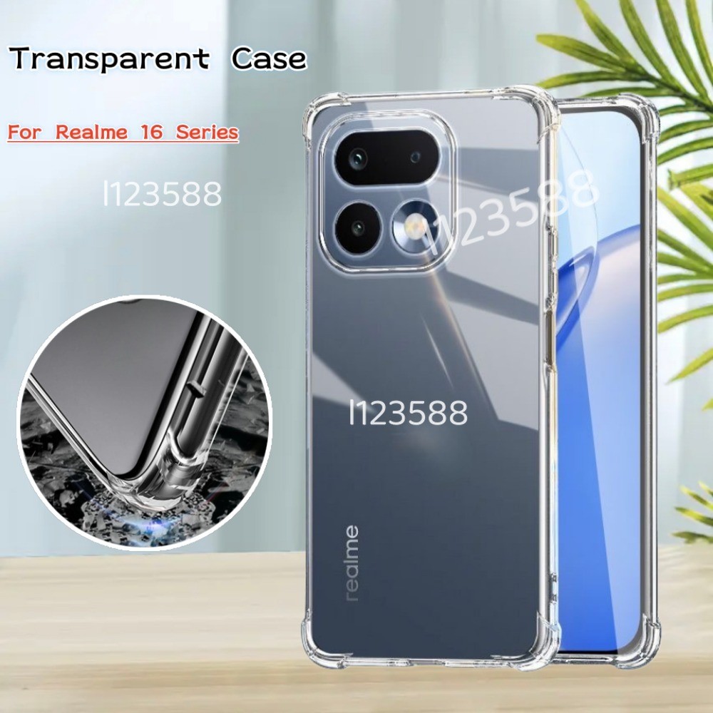 Dành Cho Realme16T 5G 2026 Túi Khí Chống Sốc Trong Suốt Dành Cho Realme 16 Pro Plus T 16T 16Pro 16Pro + 16ProPlus Realme16 Realme16pro Ốp lưng Silicon Mềm Trong Suốt Ốp Lưng