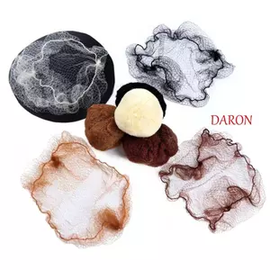 DARON 20 Chiếc Nylon Hairnets, Mũ Tóc Giả Mềm Dây Co Giãn Lưới Tóc, Đen Bền Màu Be Vô Hình Hairnet