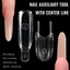 Li Pack of 120 Rockets Sandwiches Nail Forms for Extension Clip Needed ABS Chất liệu DIY Dụng cụ làm móng tay