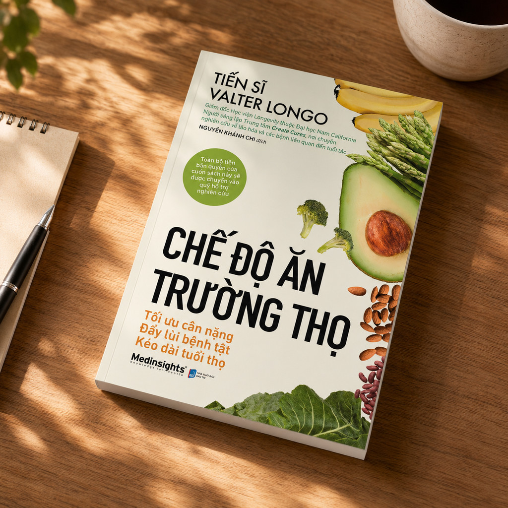 Sách - Chế Độ Ăn Trường Thọ - Tối ưu cân nặng, đẩy lùi bệnh tật, kéo dài tuổi thọ