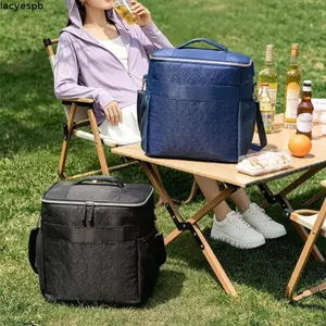 Túi Bảo Quản Thực Phẩm Dã Ngoại LACYES, Túi Cơm Trưa Cách Nhiệt Dung Tích Lớn Đa Năng, Nhôm Dày Có Thể Tái Sử Dụng Bảo Quản Thực Phẩm Chống Rò Rỉ Túi Giữ Nhiệt Thực Phẩm Cắm Trại