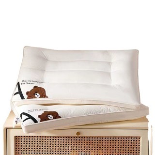 Tất cả cotton, lõi gối trẻ em/người lớn, họa tiết hoạt hình, lông tơ mềm mại, dùng cho gia đình