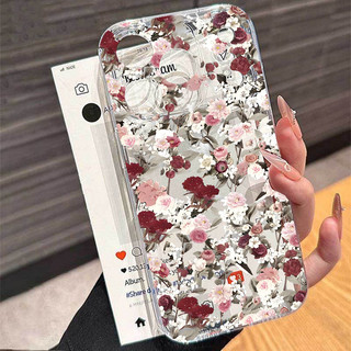 Ốp điện thoại hình hoa nhỏ toàn màn hình cho OPPO Reno 14F 13F 12F 15F 15 13 12 14 Pro Reno14 F 5G TPU trong suốt thời trang sang trọng Bảo vệ ống kính Bumber Vỏ điện thoại bảo vệ toàn diện