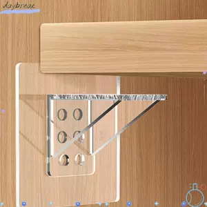 DAYBREAK 8 chiếc Kẹp treo tường, Kẹp giá đỡ tam giác tự dính lớp tấm ván, Hỗ trợ móng tay Keo chắc chắn Góc phải Tủ hỗ trợ lắp đặt bảng điều khiển