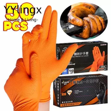 Găng tay Nitrile hạng nặng YYLINGX​​, Cao su cầm ​​GĂNG TAY CÓ THỂ DÙNG​​, Lòng bàn tay gia cố chống dầu chống mài mòn​​ Găng cơ khí ​​Vệ sinh công nghiệp​​