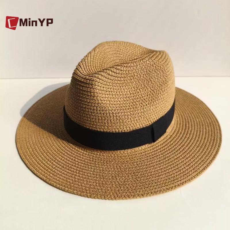 CMinYP Mũ Rơm Mùa Hè Nam Nữ Vành Rộng Đi Biển Chống Tia UV Fedora Mũ Chống Nắng Glory