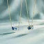 Shuling Luxury Blue Diamond Hình Học Hàng Kim Cương Vòng Cổ Kim Cương Mạ Vàng Nhiều Hình Kim Cương Trang Sức