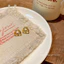 Bông tai đinh tán hình học mờ kim bạc 925 dành cho nữ