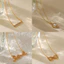 Dây chuyền mặt dây chuyền tối giản dành cho nữ, Thanh ngọc trai Dainty mạ vàng Trang sức vô cực tình