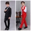 💕 Trẻ Em Bé Trai Bộ 5 Áo Khoác Chính Thức 3-12 Tuổi Trang Phục Áo Vest Phù Cưới Piano Lễ Hội Mới Lạ