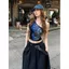 Hot Girl Slanted Vai Nữ Mùa Hè Phong Cách Mới In Hình Bướm Phong Cách Phương Tây Tinh Khiết Desire Phong Cách Gợi Cảm Sang Trọng Độc Đáo Đế