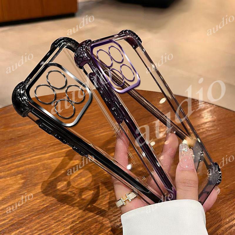 Ốp điện thoại trong suốt mạ bốn góc cho Xiaomi 17T Pro 5G cho Xiaomi 17T Pro 17TPro Xiaomi17T Pro 5G Ốp lưng silicon mềm chống sốc sang trọng cho Xiaomi 17TPro 5G