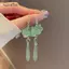 AqToCna Đơn Giản Sen Mặt Dây Chuyền Tai Móc Retro Handmade Trung Quốc Cổ Điển Bông Tai Trung Quốc Cổ Phong Cách Thanh Lịch AqToCna
