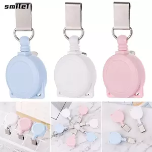 SMILE 1 Thẻ Tên Y Tá ID Chống Mất Kẹp Có Thể Thu Vào Vòng Chìa Khóa Chất Lượng Cao