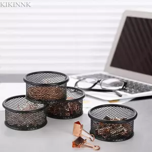 KIKIN Kim Loại Kẹp Giấy Đựng Để Bàn Kẹp Giấy Hộp Đựng Pin Đẩy Hộp Bảo Quản