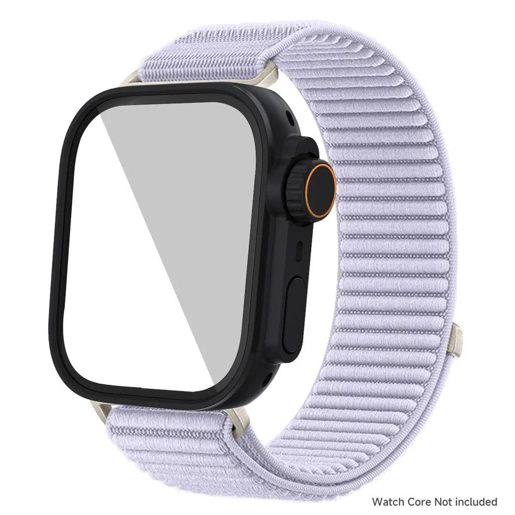 Thay đổi sang Ultra case + dây đeo vòng nylon trường cho Huawei Watch Fit 5 / 5 Pro / Fit 4 / 4 Pro dệt vòng tay thể thao có thể điều chỉnh