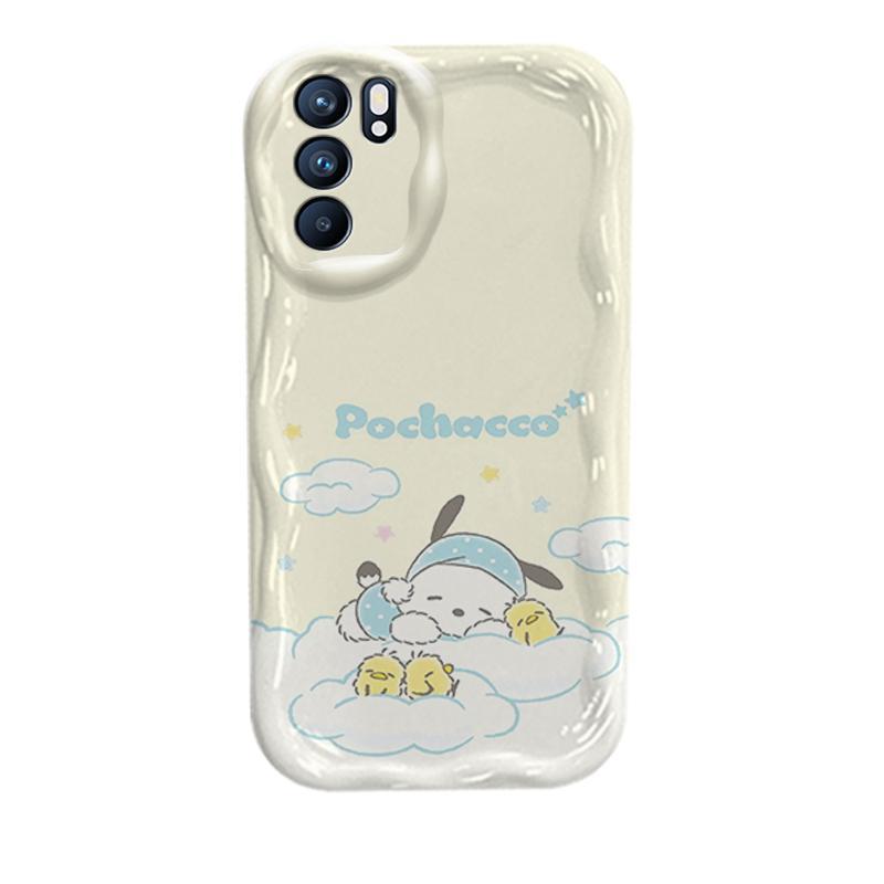 Ốp Silicon Hoạt Hình Cho OPPO A16 A16S A16K 3D Bé Gái Vỏ Điện Thoại Mềm TPU Sinh Viên Pochacco Ốp Lưng Chống Sốc