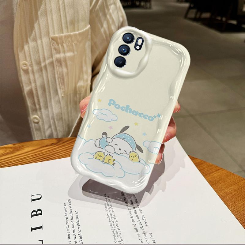 Ốp Silicon Hoạt Hình Cho OPPO A16 A16S A16K 3D Bé Gái Vỏ Điện Thoại Mềm TPU Sinh Viên Pochacco Ốp Lưng Chống Sốc