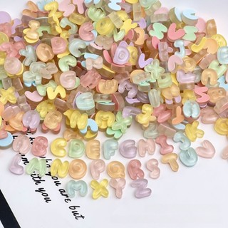 Đồ trang trí chữ cái màu pastel trong suốt, phong cách Hàn Quốc nữ tính, phù hợp nhiều không gian