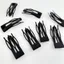 SHUPUN 2 Chiếc Tóc Barrettes, Kẹp Tóc BB Mờ Ba Răng Đen, Đa Năng Mạnh Mẽ Giữ Kim Loại Bobby Chân Nữ Bé Gái