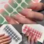 HFSHY 16 Cái / tờ Gel Bán Cắt Sơn Móng Tay Stier Kem Nối Dài Lâu Trôi Móng Tay Decal Full Cover Màu Gradient Chữa Thanh Trượt VN