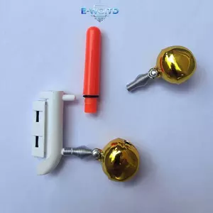 E-WOITD 1 Chuông Đôi Đầu Ném Cần Câu Cá Điện Tử Đèn Dạ Quang Sti Flash LED Có Thể Tháo Rời Chống Thấm Nước Câu Chuyện Đêm E-WOITD