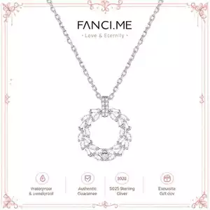 Vòng cổ bạc hình tròn hình tròn hình tròn FANCIME