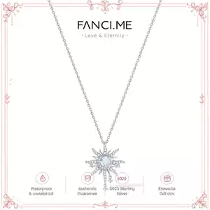 FANCIME "Soluna Nexus" Opal Vòng cổ bạc bằng đá quý tháng 10