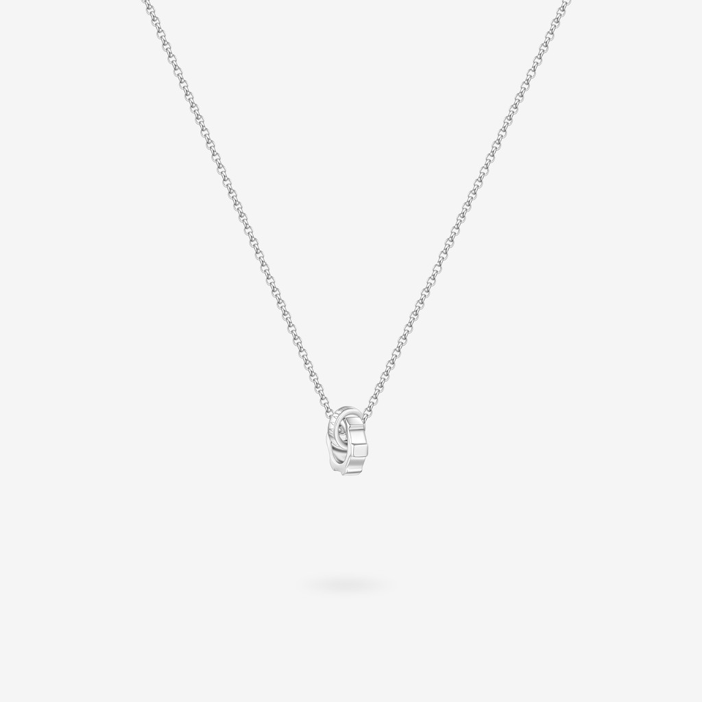 FANCIME "Khóa thời gian vô hạn" Cặp đôi hứa hẹn Dây chuyền bạc Sterling