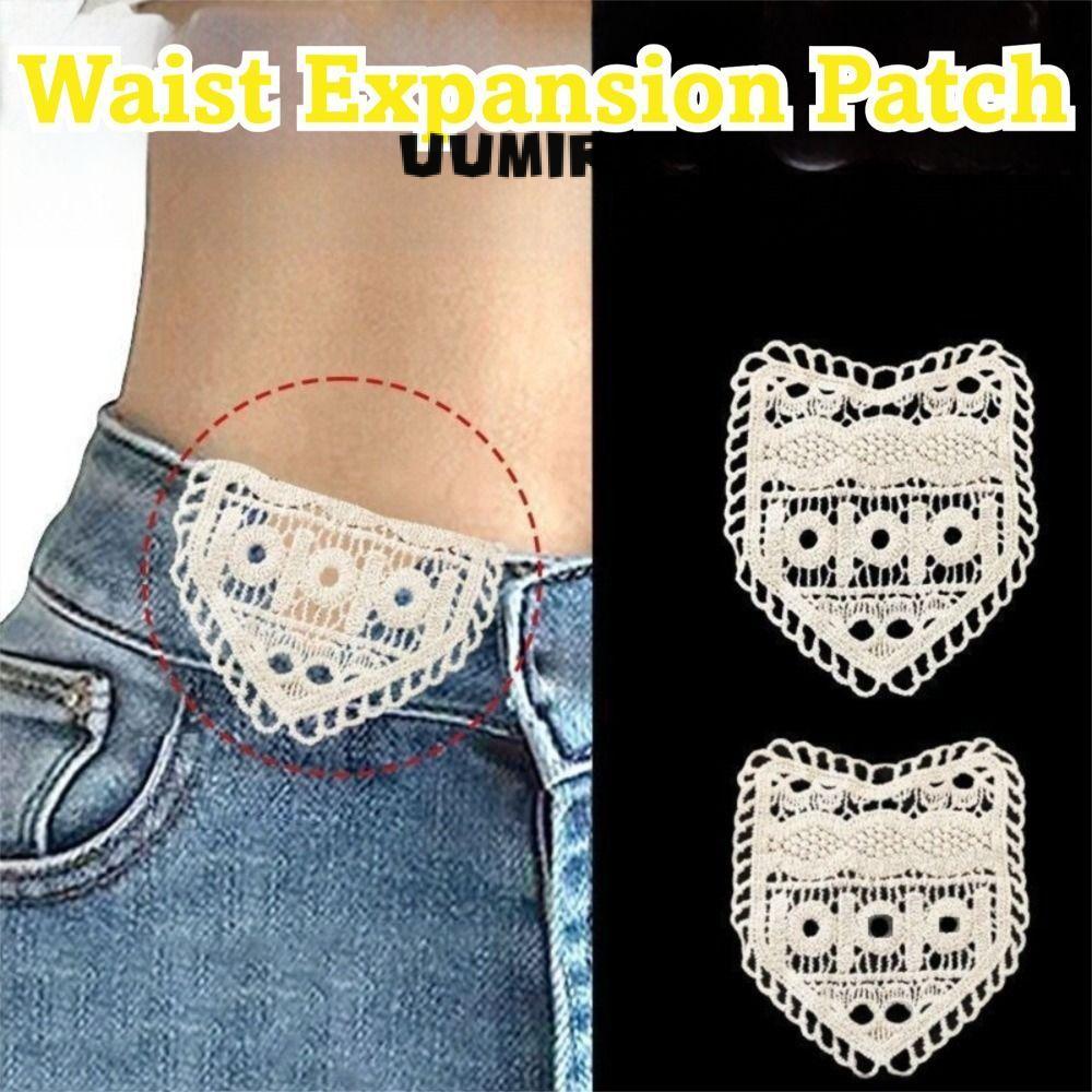 UUMIR 1 / Chiếc Quần Jean Thắt Lưng Mở Rộng, Rỗng Ren Điều Chỉnh Thắt Lưng Mở Rộng, Cotton Bà Bầu Dây Thắt Lưng DIY Trang Phục May Dụng Cụ