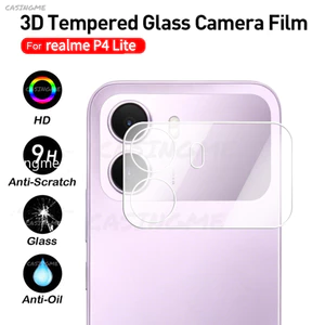 Bảo vệ ống kính máy ảnh 3D Realme P4 Lite 2026 cho Realme P4 Lite RealmeP4Lite P4x Power 4G 5G Kính cường lực trong suốt Bảo vệ camera sau