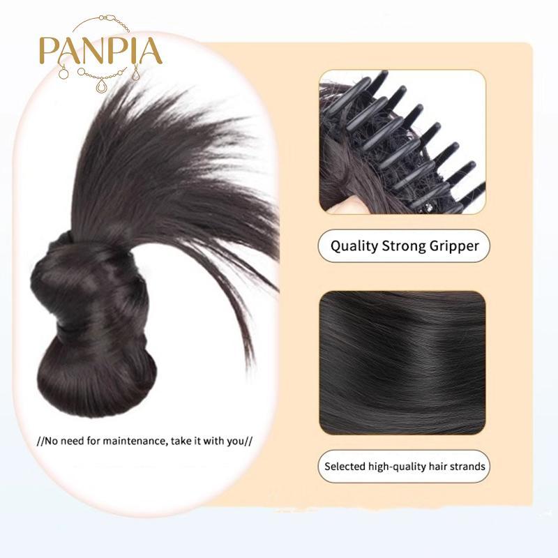 PNPIA- Tổng Hợp Tóc Giả Bun Lười Tóc Chignon Vũ Công Nữ Thịt Viên Đầu Tóc Tạo Kiểu Phụ Kiện Tóc
