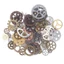 NICOLOO 100g Steampunk Gears, Đồng Vàng Đồng Bạc Tông Màu Hỗn Hợp Kim Loại Steampunk Gears, Quyến Rũ Hợp Kim Hỗn Hợp Cổ Steampunk Gears DIY Trang Sức Làm