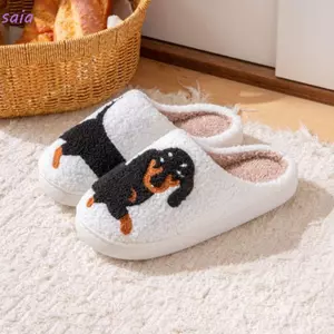 Dép Cho Chó Hoạt Hình SAIA, Dép Sang Trọng Thoải Mái Chống Trơn Trượt, Ngộ nghĩnh Mềm Mại Dễ Thương Động Vật Ấm Áp Họa Tiết Giày Nữ