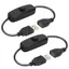 YU7K Trắng Đen USB Nam Nữ Cáp Nối Dài Với 501 Nút Công Tắc Cáp USB Chuyển Đổi USB Cáp Sạc Đèn LED Thanh Cáp