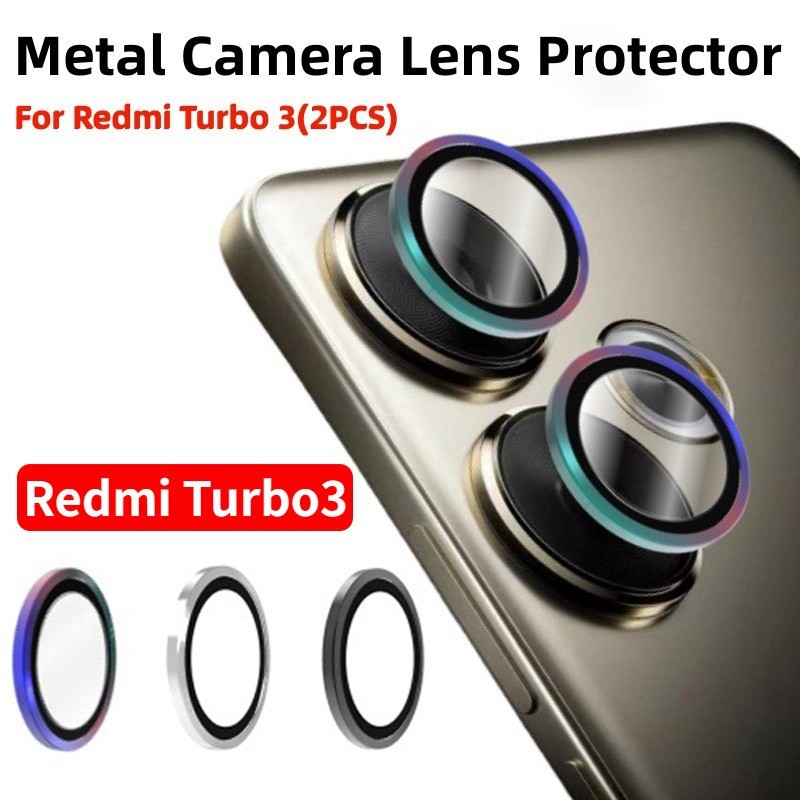 Ốp bảo vệ camera hợp kim nhôm cho Redmi Turbo 4/4 Pro/3/3 Pro, nắp kính cường lực vòng ống kính