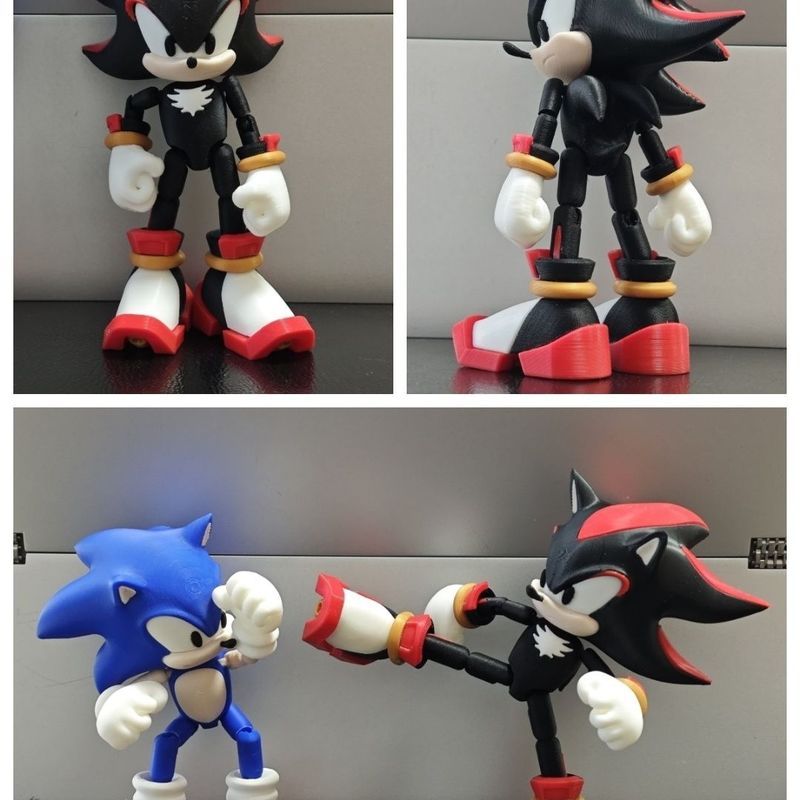 [Hedgehog Sonic] Nhân vật hành động Hình để bàn Giải nén Đồ chơi trẻ em Mô hình lắp ráp con lắc 3D In 5.31