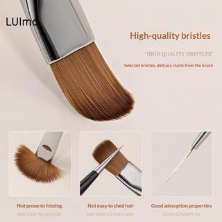 LUImo Móng Tay Nghệ Thuật Lót Bàn Chải Đường Kéo Dài Vẽ Tranh Thiết Kế Móng Tay Bút UV Gel 3D Khắc Bàn Chải Làm Móng Tay Chuyên Nghiệp Salon Dụng Cụ SBS