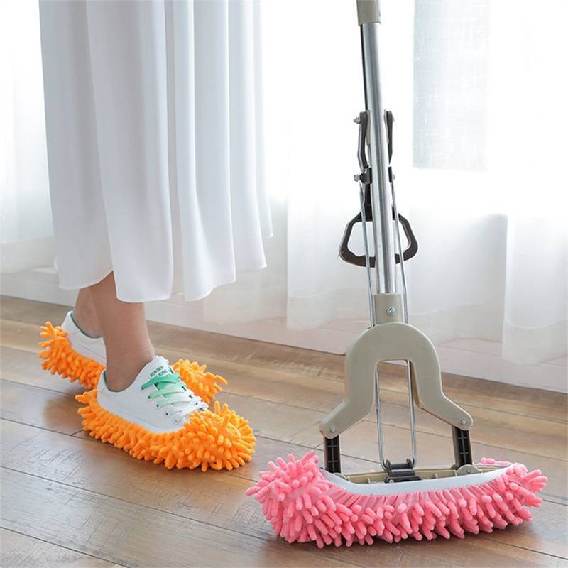 GOAY Bụi Bụi Lau Cây Lau Dép, Đa Chức Năng Có Thể Giặt Được Microfiber Chân Sos Sàn Giày Làm Sạch VN