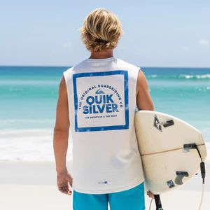 QUIKSILVER Áo thun thể thao Cotton cao cấp 2100% hàng đầu 0602