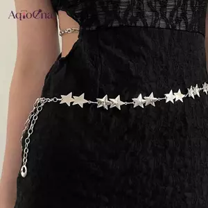 AqToCna Retro Đa Năng Phong Cách Dân Tộc Kim Loại Bohemian Thắt Lưng Dây Xích Dành Cho Nữ Áo Len Thời Trang Dây Xích Eo Con Dấu Trang Trí Cơ Thể Phụ Kiện AqToCna