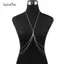 AqToCna Ngọc Trai Chữ Thập Áo Ngực Dây Xích Cho Nữ Bikini Bụng Dây Xích Phụ Kiện Áo Ngực Gợi Cảm Dây Xích Ngực Trang Sức Cơ Thể AqToCna