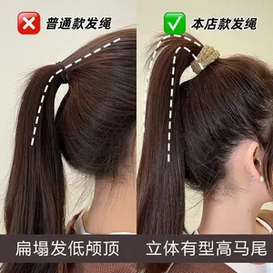 Dây Buộc Tóc Đuôi Ngựa Cao Dày Cao Cấp Co Giãn Đầu Dây 2024 Dây Buộc Tóc Cao Su Nữ Vòng Tóc Mũ Đội Đầu 6OER