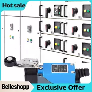 Belleshopp ME-8104 Công tắc hành trình giới hạn Cần gạt con lăn có thể điều chỉnh Micro 12 x 4 2,7cm Kích thước nhỏ và trọng lượng nhẹ DC 115V 0,4A Áp dụng cho điều khiển đột quỵ Hướng chuyển động hoặc