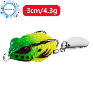 Ulovebsby Ngoài Trời Luya Ếch Sấm Tầm Xa 3cm / 4.3g Ếch Mini Hits 16 Màu Phần Mềm cóc Ếch Móc Đôi Tiếng Ồn Kim Sa Lấp Lánh VN