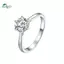 Nhẫn kim cương cắt tròn sáu móng Springevenstar, Nhẫn hứa hẹn tối giản dành cho nữ Trang phục hàng ngày Springevenstar