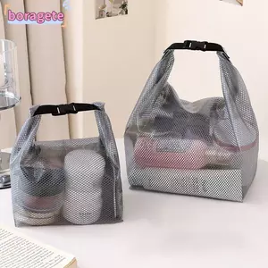 Túi đựng đồ BORAGETE, Túi mua sắm di động du lịch, Túi đựng đồ vệ sinh loại khóa chống thấm nước thời trang